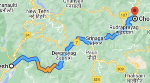 rishikesh to chopta tungnath trek