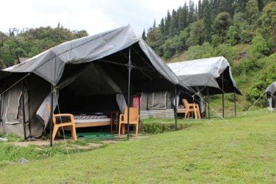 alpine adventure camps & tents in chopta