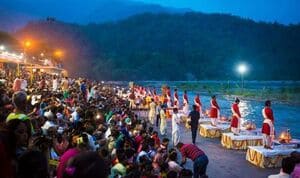 triveni ghat visit during camping in rishikesh
