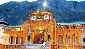 badrinath temple visit during camping in auli